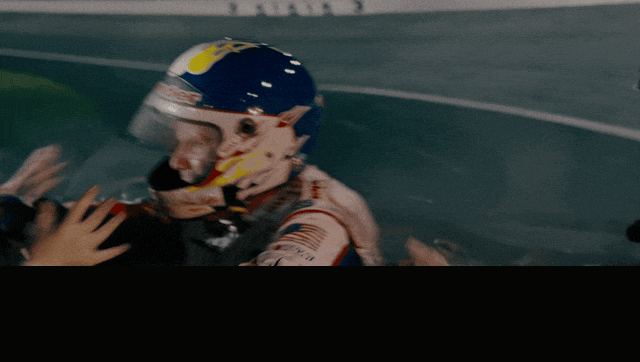 Will Ferrell in Talladega Nights: The Ballad of Ricky Bobby (2006), captioned "You're lying! I'm on fire!", Panicked and Frantic reaction animated GIF