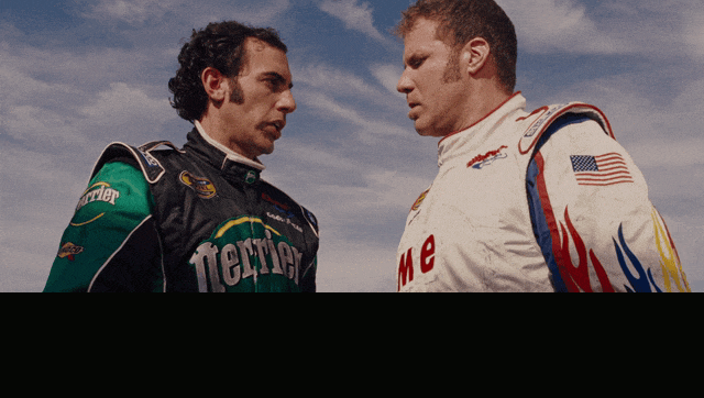 Sacha Baron Cohen in Talladega Nights: The Ballad of Ricky Bobby (2006), captioned "Sir, you taste of America.", Smug and Condescending reaction animated GIF