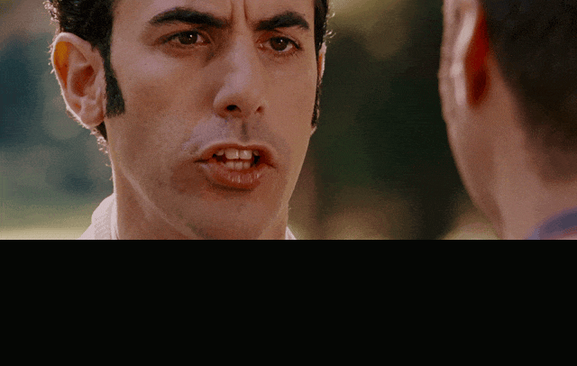 Sacha Baron Cohen in Talladega Nights: The Ballad of Ricky Bobby (2006), captioned "Even Diane Sawyer needed Katie Couric. Will you be my Katie Couric?", Earnest and Pleading reaction animated GIF