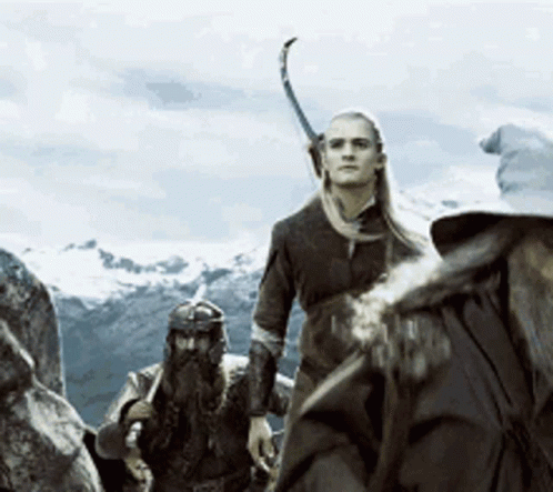 Fellowship Walks from The Lord of the Rings: The Fellowship of the Ring (2001), Tense and Awed reaction animated GIF