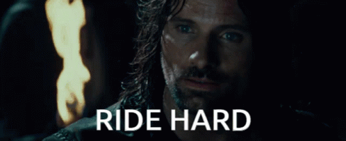 Strider from The Lord of the Rings: The Fellowship of the Ring (2001), Tense and Awed reaction animated GIF