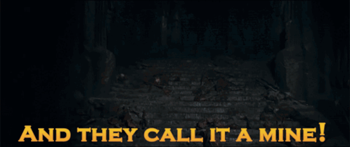 They Call It A Mine from The Lord of the Rings: The Fellowship of the Ring (2001), Tense and Awed reaction animated GIF