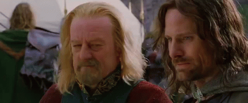 More Will Come from The Lord of the Rings: The Return of the King (2003), Heroic and Grave reaction animated GIF