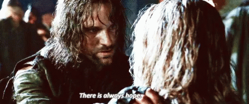 There Is Always Hope from The Lord of the Rings: The Two Towers (2002), Tense and Defiant reaction animated GIF