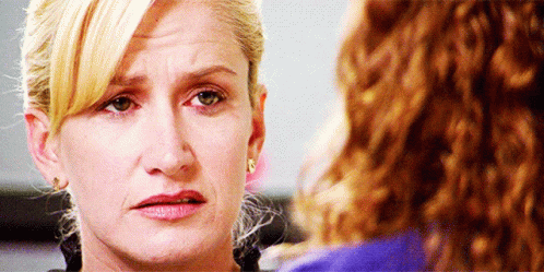 Angela Kinsey in The Office (US) (2005), Dismissive and Skeptical reaction animated GIF
