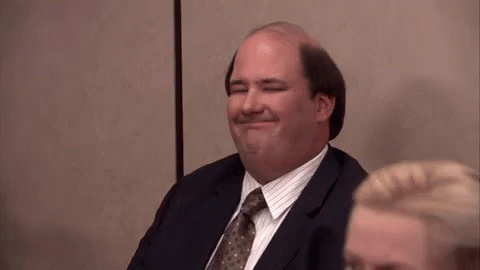 Brian Baumgartner in The Office (US) (2005), Amused and Reacting reaction animated GIF