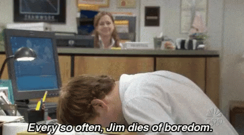 John Krasinski and Jenna Fischer in The Office (US) (2005), Reaction and Deadpan reaction animated GIF