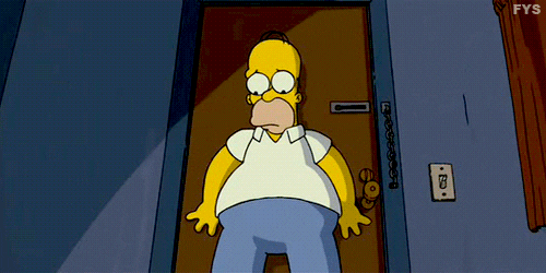 Homer Simpson The Simpsons Reaction from The Simpsons (1989), Amused and Reacting reaction animated GIF