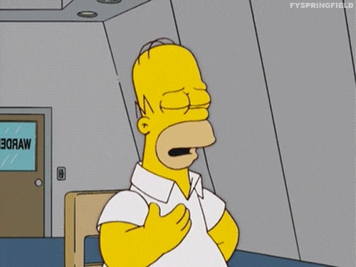 Homer Simpson The Simpsons Reaction from The Simpsons (1989), Amused and Reacting reaction animated GIF