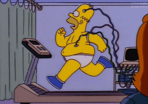 Homer Simpson The Simpsons from The Simpsons (1989), Amused and Reacting reaction animated GIF