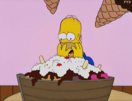 Reaction Food Simpsons from The Simpsons (1989), Amused and Reacting reaction animated GIF