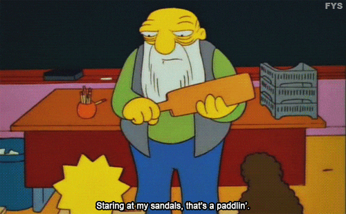 The Simpsons Reaction Season 6 from The Simpsons (1989), Amused and Reacting reaction animated GIF