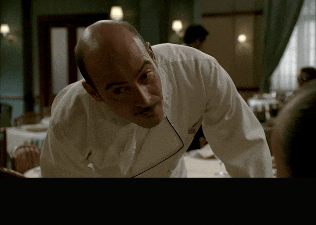 John Ventimiglia in The Sopranos (1999), captioned "40 fucking garbagemen from around the country?", Indignant and Disbelief reaction animated GIF