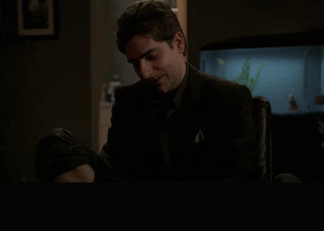 A Quarter-Billion-Dollar Job from The Sopranos (1999), captioned "Use your head, huh? It's a quarter-billion-dollar job.", Exasperated and Insistent reaction animated GIF