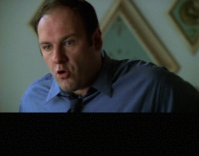 James Gandolfini in The Sopranos (1999), Exasperated and Frustrated reaction animated GIF
