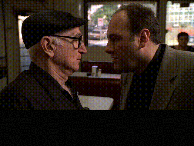 Dominic Chianese in The Sopranos (1999), Menacing and Grave reaction animated GIF