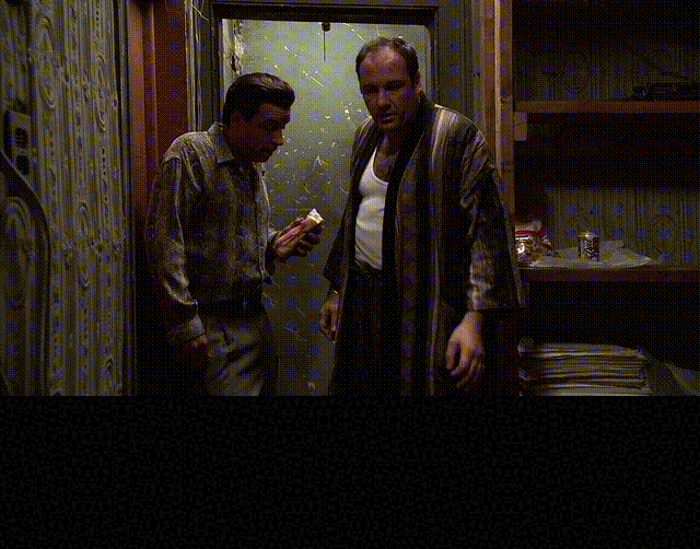 Get Rid Of Their Wife from The Sopranos (1999), Wry and Exasperated reaction animated GIF