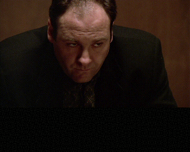 James Gandolfini in The Sopranos (1999), Frustrated and Trapped reaction animated GIF
