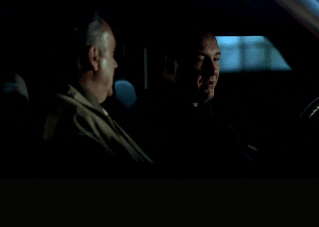 James Gandolfini and Vincent Curatola in The Sopranos (1999), captioned "He hurt my appraiser. What was I supposed to do?", Exasperated and Defensive reaction animated GIF