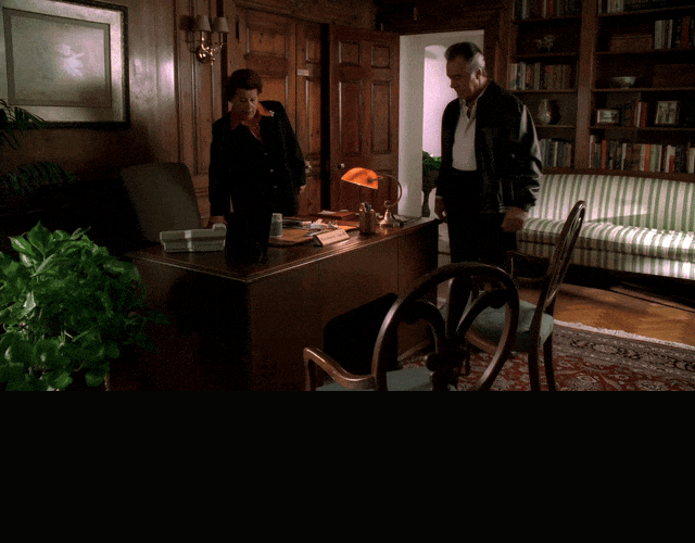 Tony Sirico in The Sopranos (1999), captioned "Sometimes I think this place is like high school with wheelchairs.", Wry and Weary reaction animated GIF