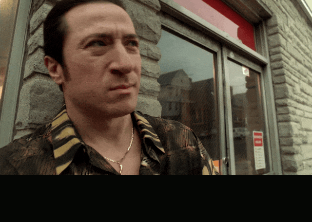 Federico Castelluccio in The Sopranos (1999), captioned "But I never liked Columbus.", Disdainful and Blunt reaction animated GIF