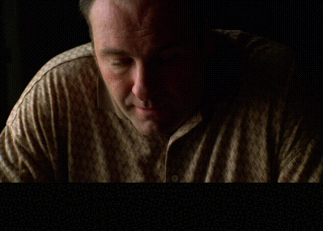James Gandolfini in The Sopranos (1999), Resigned and Wistful reaction animated GIF