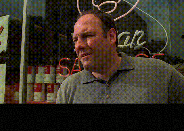James Gandolfini in The Sopranos (1999), Indignant and Grave reaction animated GIF