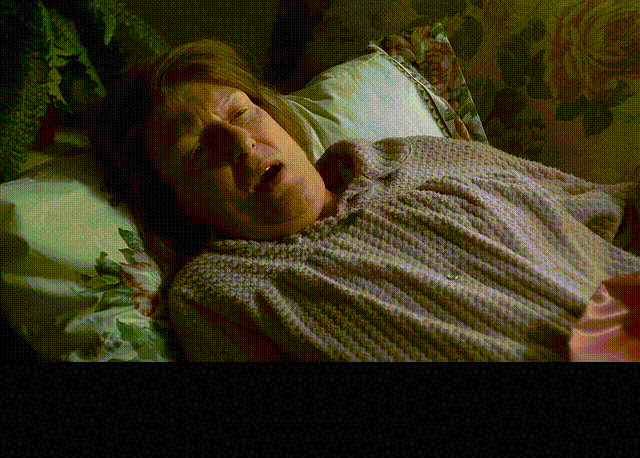Nancy Marchand and James Gandolfini in The Sopranos (1999), Stubborn and Bitter reaction animated GIF