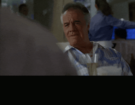James Gandolfini in The Sopranos (1999), captioned "Well, it's 'cause 'remember when' is the lowest form of conversation.", Dismissive and Irritated reaction animated GIF