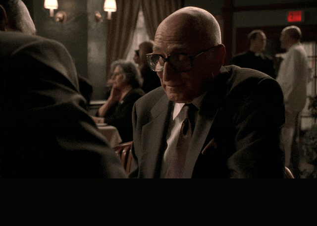 Jerry Adler in The Sopranos (1999), captioned "For years, I suffered in silence.", Wistful and Self-Pity reaction animated GIF