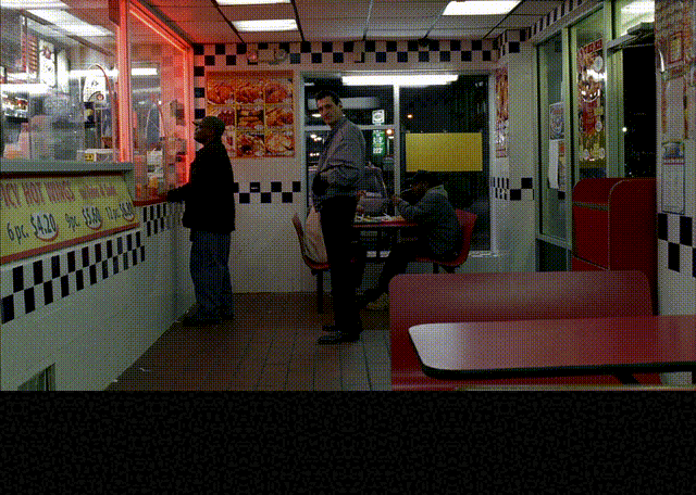 Robert Funaro in The Sopranos (1999), captioned "Teddy, right? Yeah.", Cold and Tense reaction animated GIF
