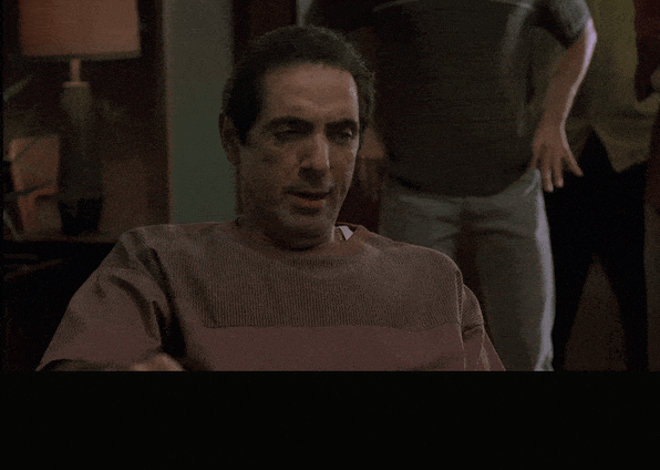 David Proval in The Sopranos (1999), captioned "That nose is a natural canopy.", Amused and Mocking reaction animated GIF