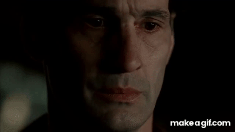 Robert Funaro in The Sopranos (1999), Grim and Tense reaction animated GIF