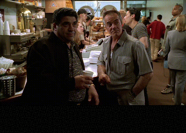 Tony Sirico and Vincent Pastore in The Sopranos (1999), Disgusted and Indignant reaction animated GIF