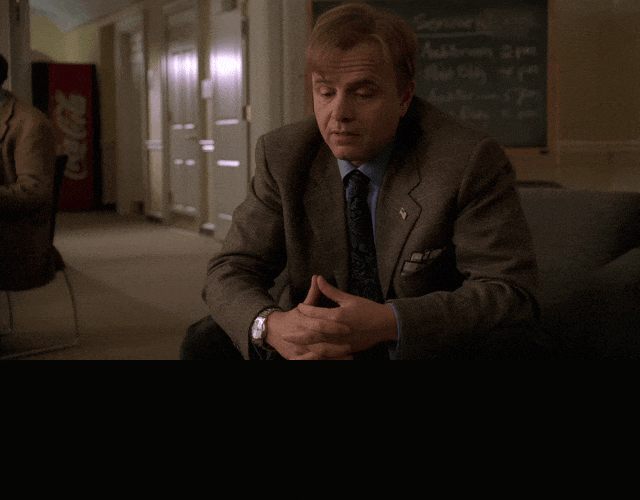 Wasn't Even A Fucking Indian from The Sopranos (1999), captioned "He wasn't even a fucking Indian. A second generation Sicilian from Louisiana named Espera DeCorti.", Matter-Of-Fact and Wry reaction animated GIF
