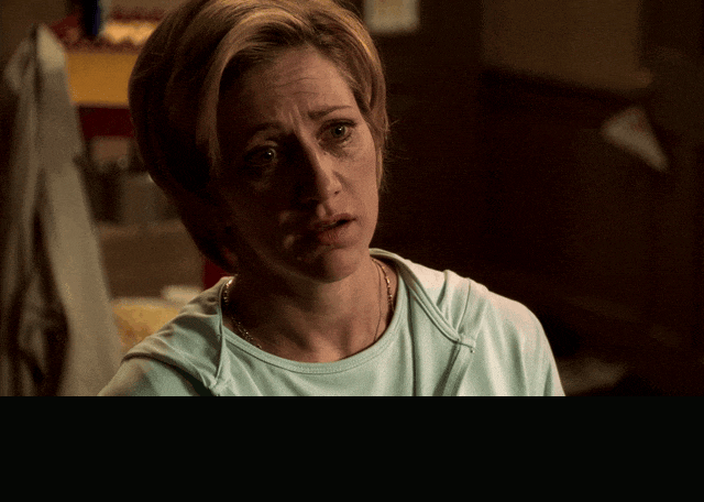 Edie Falco in The Sopranos (1999), captioned "You are so fucking hateful.", Contemptuous and Hurt reaction animated GIF