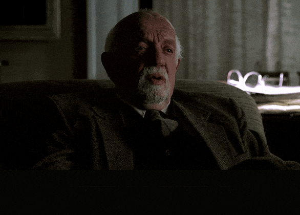 Sully Boyar in The Sopranos (1999), captioned "One thing you can never say is that you haven't been told.", Serious and Resolute reaction animated GIF
