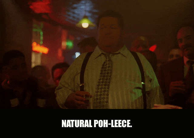 Delaney Williams in The Wire (2002), captioned "Natural poh-leece.", Wistful and Admiring reaction animated GIF