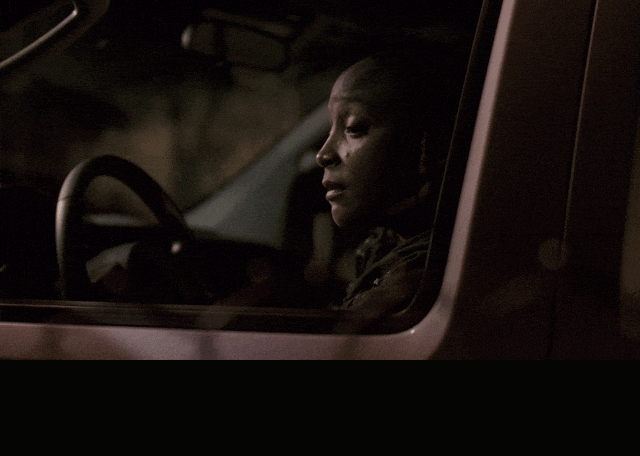 Felicia Pearson and Tristan Wilds in The Wire (2002), captioned "How my hair look, Mike? You look good, girl.", Resigned and Calm reaction animated GIF