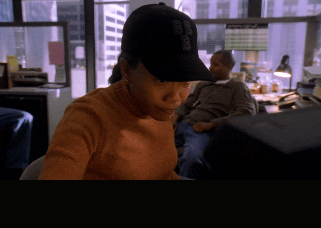 Seth Gilliam and Domenick Lombardozzi in The Wire (2002), captioned "Girl, you can't even call this shit a war. Why not? Wars end.", Sardonic and Smug reaction animated GIF
