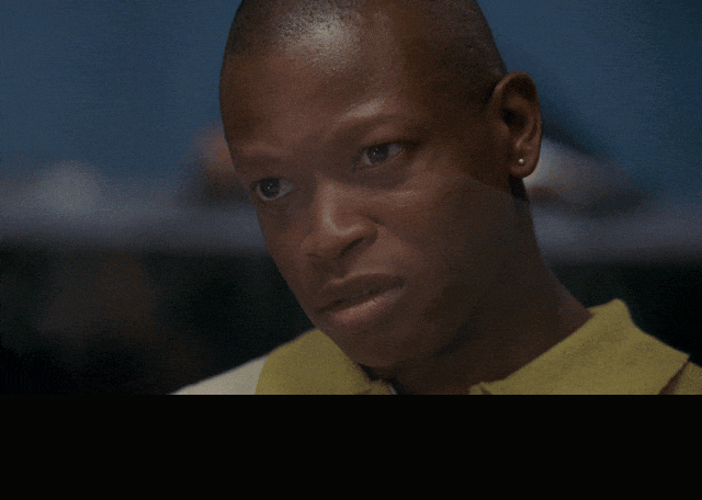 Larry Gilliard Jr. in The Wire (2002), captioned "Where the fuck is Wallace? Huh, String? String?", Furious and Desperate reaction animated GIF