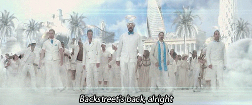 Backstreet Boys In Heaven from This Is the End (2013), Joyful and Triumphant reaction animated GIF