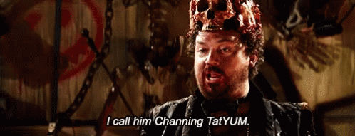 Danny Mcbride and Channing Tatum in This Is the End (2013), Smug and Goofy reaction animated GIF