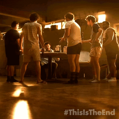 James Franco in This Is the End (2013), Excited and Happy reaction animated GIF