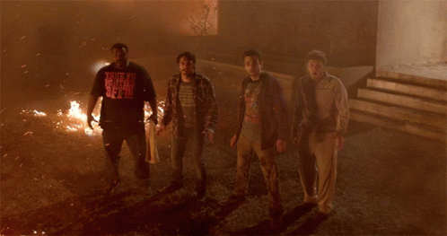 Seth Rogen and Jay Baruchel in This Is the End (2013), Confused and Suspicious reaction animated GIF