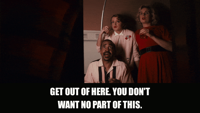 Tim Meadows in Walk Hard (2007), captioned "Get out of here. You don't want no part of this.", Deadpan and Sly reaction animated GIF