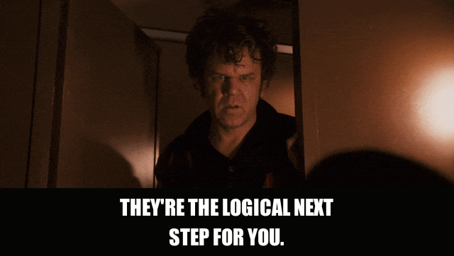 Tim Meadows in Walk Hard (2007), captioned "They're the logical next step for you.", Deadpan and Sly reaction animated GIF