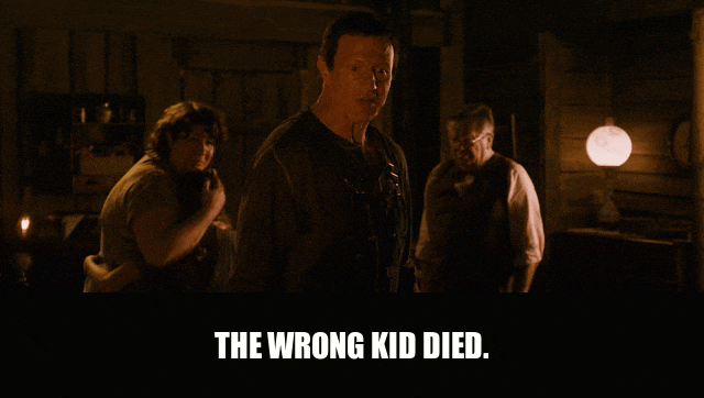 Raymond J. Barry in Walk Hard (2007), captioned "The wrong kid died.", Grief and Bitter reaction animated GIF