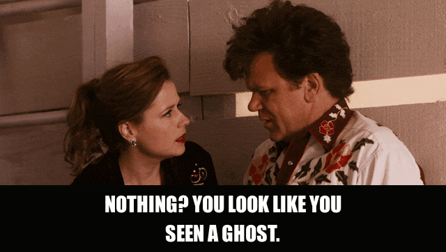 Jenna Fischer in Walk Hard (2007), captioned "Nothing? You look like you seen a ghost.", Concerned and Puzzled reaction animated GIF