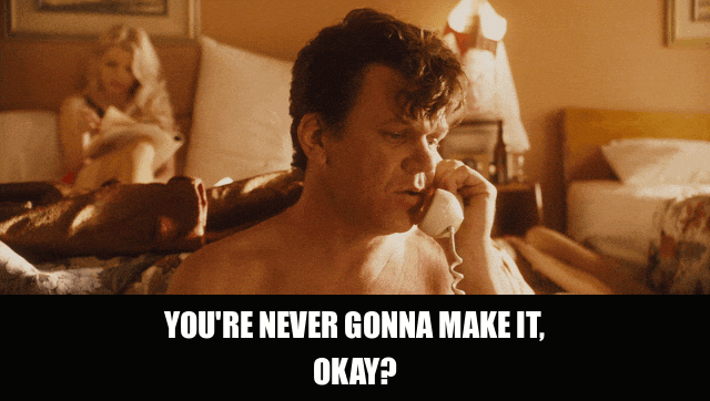 Kristen Wiig in Walk Hard (2007), captioned "You're never gonna make it, okay?", Doubtful and Dismissive reaction animated GIF